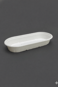 Oval Bagasse Box QW-B-24 500 ml. oval box