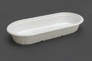 Oval Bagasse Box QW-B-24 500 ml. oval box