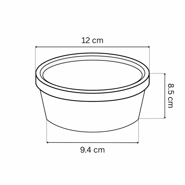 กล่องกลมไมโครเวฟ R-24+ฝาเรียบ 700 ml. สีใส NT - Image 4