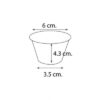 Plastic cup 2.5 oz. with lid - Image 2