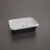 Microwave Rectangular Box  A650+ACE Lid - Black