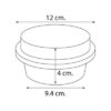 Round shape Microwave Box (ฺฺClear) P.10/280 ml+ Hitop Lid. - Image 2